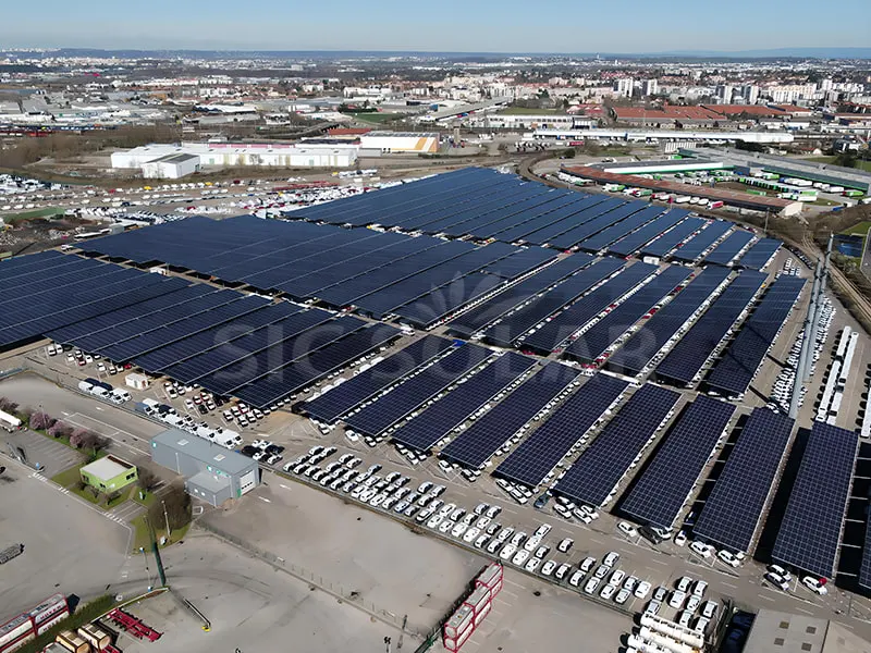 Sistemi di posto auto coperto ad energia solare da 16 MW in Francia