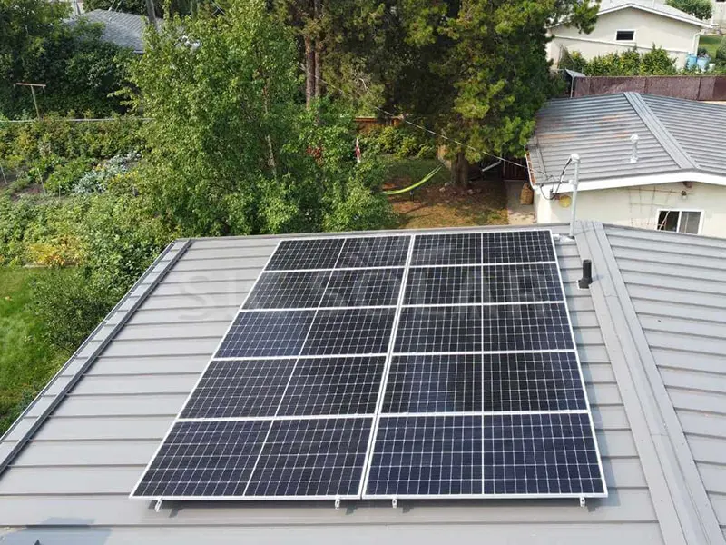 Supporto inclinabile per tetto in metallo per pannello solare da 5KW in Canada