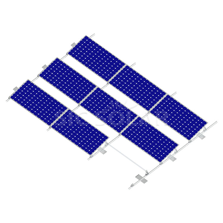 Sistema di montaggio solare zavorrato per tetto piano