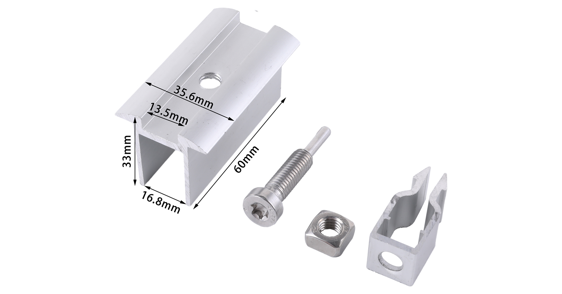 aluminum solar mid clamp