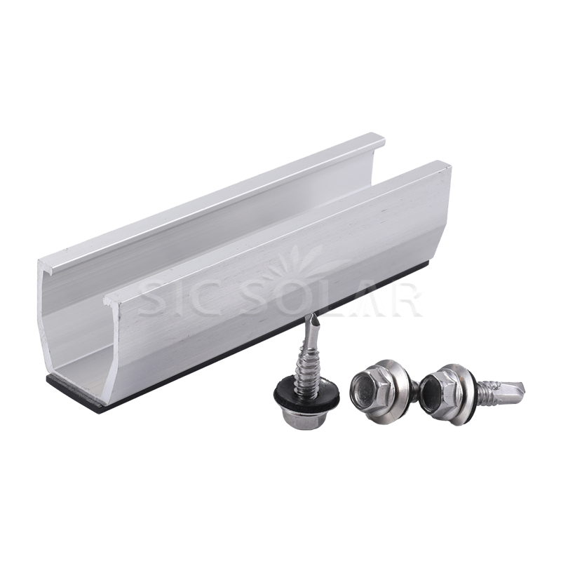 Mini binario solare in alluminio