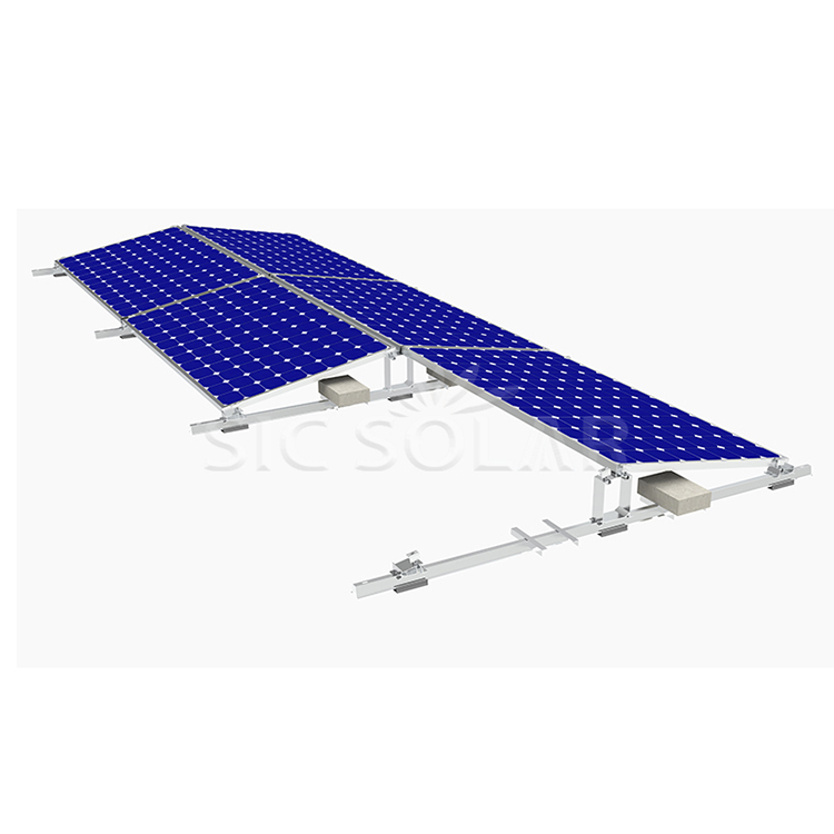 Montaggio su tetto piano solare