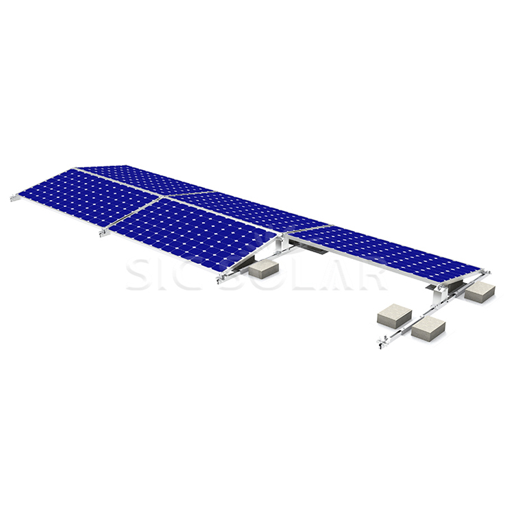 Tetto piano con scaffalature solari